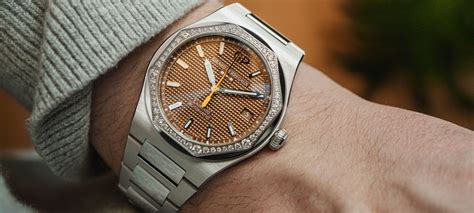 Hands On Debut Girard Perregaux Laureato Mm Copper Diamond Bezel