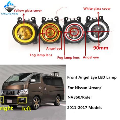 2 Pcs Front Bumper Angel Eye Car Styling Fog Lamps LED Lights For