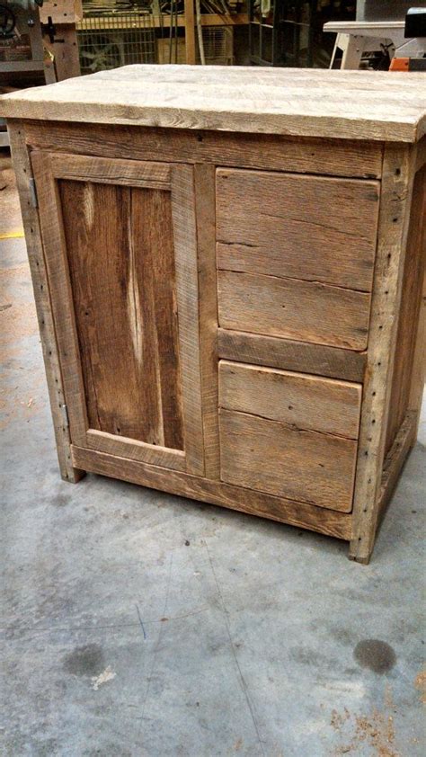 YOUR Custom Rustic Barn Wood Vanity Or Cabinet With 2 Drawers FREE