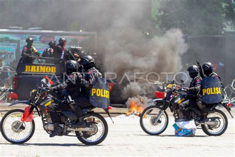 Simulasi Sistem Pengamanan Kota Di Sidoarjo Antara Foto