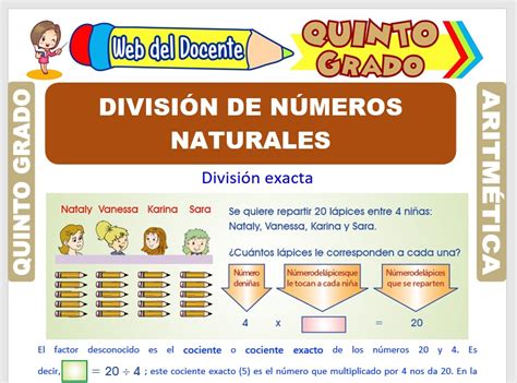 Divisi N De N Meros Naturales Para Quinto Grado De Primaria Web