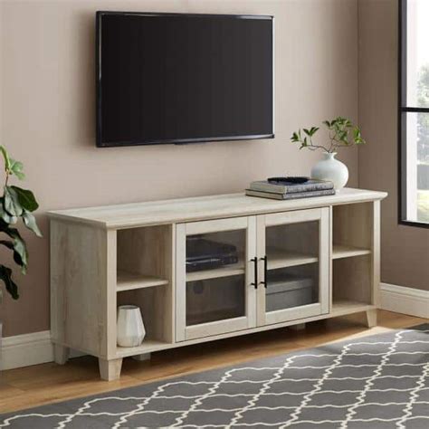 Walker Edison Furniture Company In White Oak Composite Tv Stand