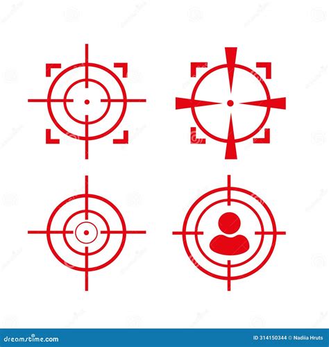 Target Icon Reticle Icon Focus Vector Icon In Flat Design Stock Photo