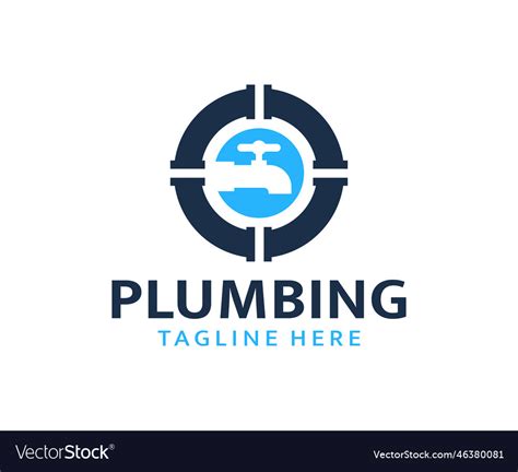 Plumbing logo design Royalty Free Vector Image