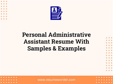 Personal Administrative Assistant Resume With Samples And Examples Resumeworder