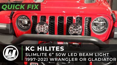 Jeep Wrangler Or Gladiator Kc Hilites Slimlite Led Spot Light Pair