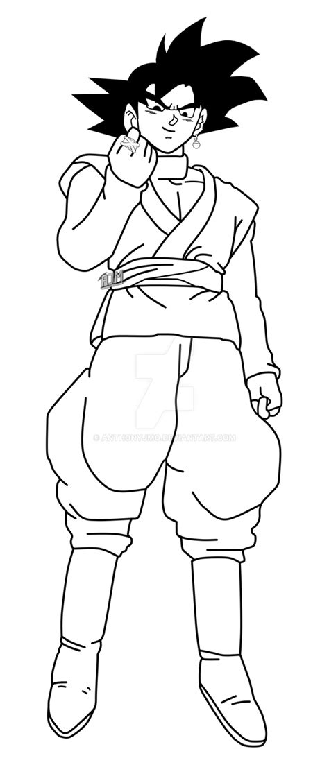 Goku Black Lineart By Anthonyjmo On Deviantart