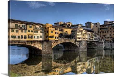 Reflections Of Ponte Vecchio Florence Italy Great Big Canvas