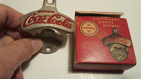 Vintage Coke Drink Coca Cola Wall Mount Bottle Opener Starr X New Box