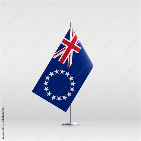 Cook Island Flag State Symbol Isolated On Background National Banner