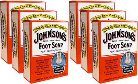 Johnsons Foot Soap Quick Dissolving Powder Pack Of 6 24 Easy To Use