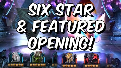 6 Star Crystal Opening Featured And Double 5 Star Crystal Opening Marvel Contest Of Champions