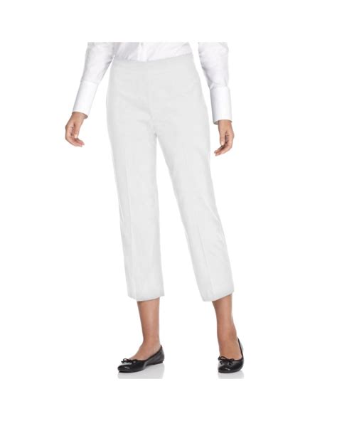 Jones New York Side Zip Capri Pants In White Lyst