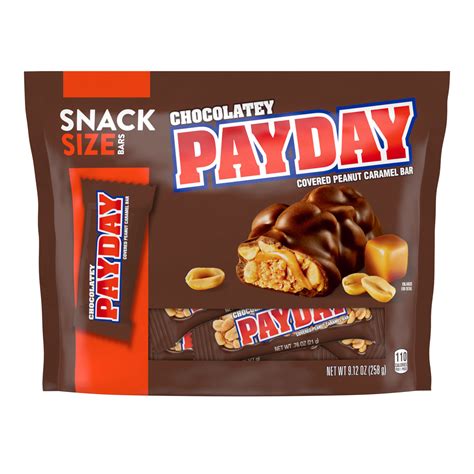 PAYDAY PAYDAY Peanut Caramel Snack Size, Candy Bars Bag, 11.6 oz