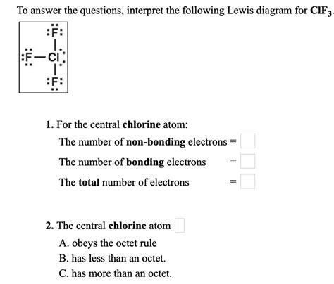 Solved To Answer The Questions Interpret The Following Lewis Diagram