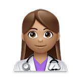 Emoji Profesional Sanitario Mujer Tono De Piel Medio Copiar