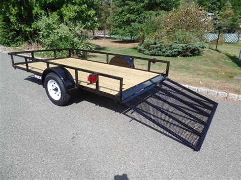 6 X 12 Open Utility Trailers with Ramp, 2,990 GVWR, with easy load ramp design. SALE ID#6123KLE ...