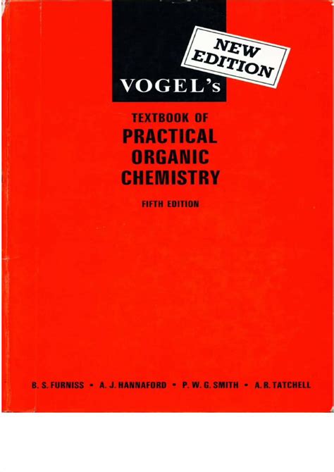 Pdf Vogels Textbook Of Practical Organic Chemistry 5th Ed Revised