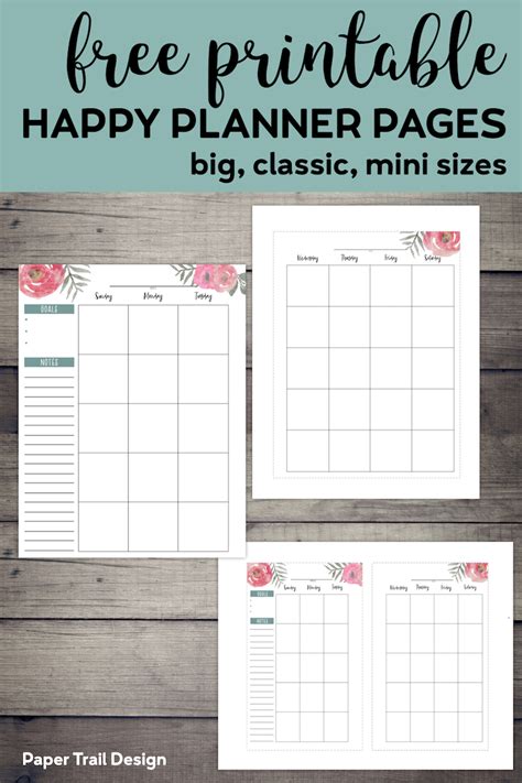 Happy Planner Pages Free