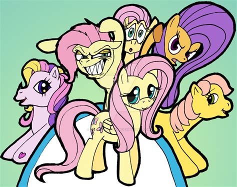 Fluttershy And Others By Nutty Nutzis On Deviantart