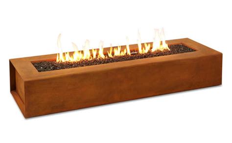 Cor Ten Steel Robata Lineat Fire Pit Denver Colorado Creative Living