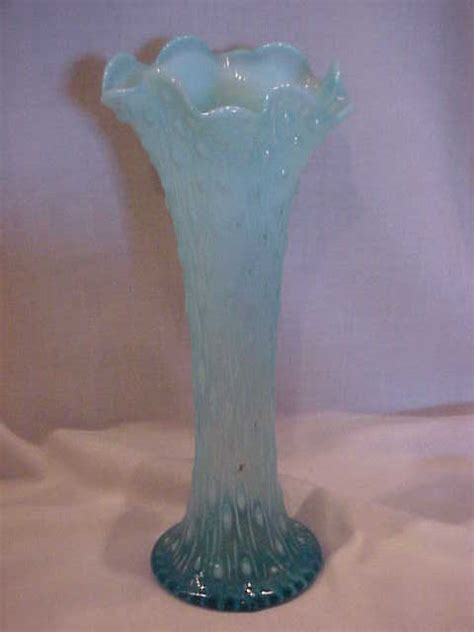 Blue Frosted Art Glass Vase