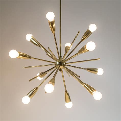 Brass Sputnik Chandelier 1950s At 1stdibs