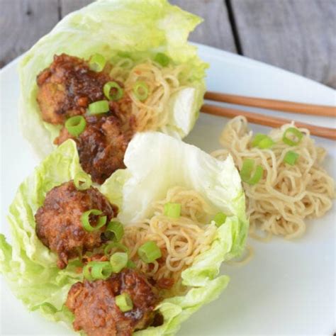 Teriyaki Glazed Meatball Lettuce Wraps Days Of Real Food