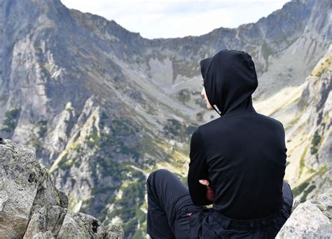 Termo mikina s kapucňou hladká TERMOintima čierne XS pre EKO