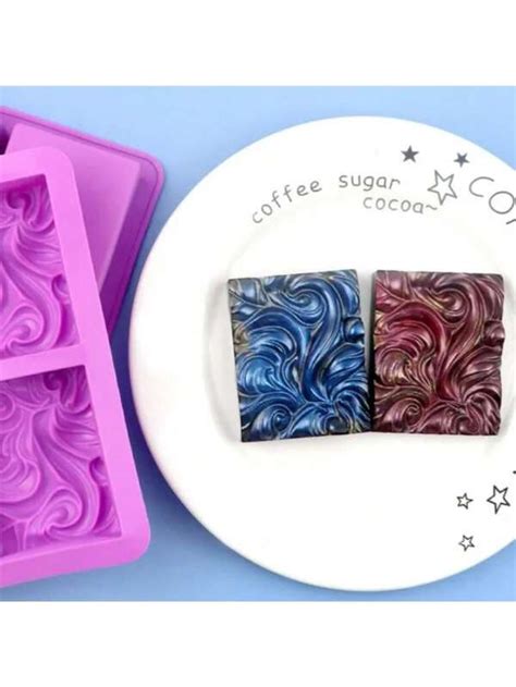 Pc Cavity Wavy Flower Silicone Soap Mold Diy Aromatherapy Plaster