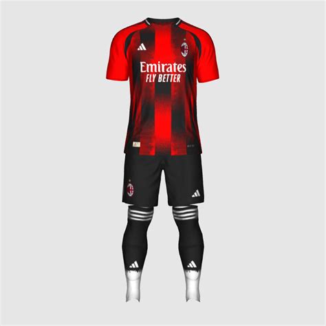 Ac Milan Home Kit X Adidas Concept Kit Fifa Kit Creator Showcase