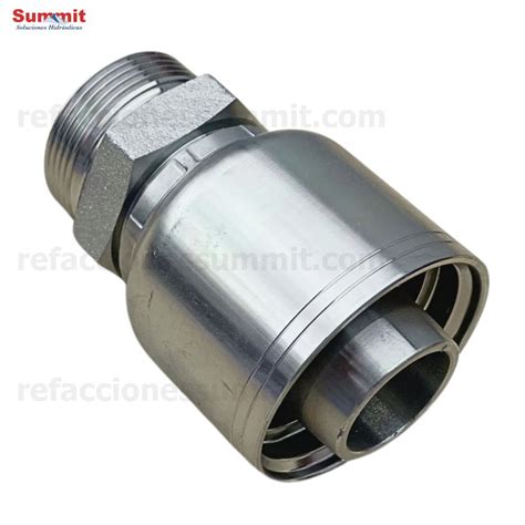 Conector Recto Rosca Cara Plana Macho 1 1 4 Manguera 1 1 4 R1 Y R2