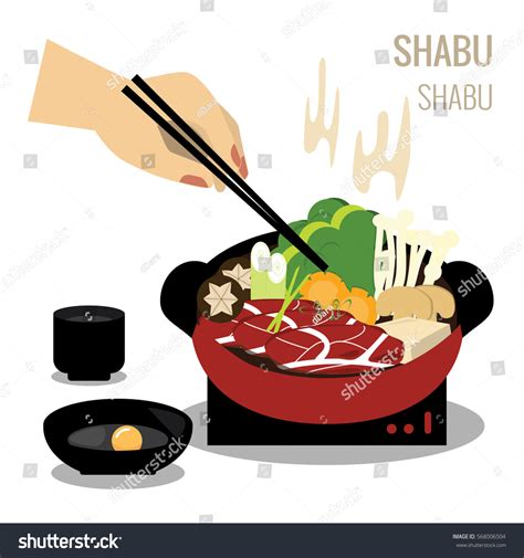 Hot Shabu Shabu Pot Objects Vector Stock Vector Royalty Free Shutterstock