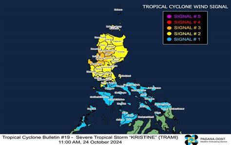 PAGASA 11 AM Typhoon Kristine Trami Update October 24 2024 NewsFeed