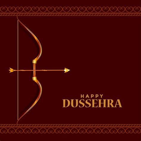 Feliz Festival Hind Dussehra Desea Dise O De Tarjeta Vector Gratis