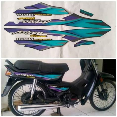 Jual Striping Lis Stiker Standar Ori Honda Astrea Grand Sabit Biru