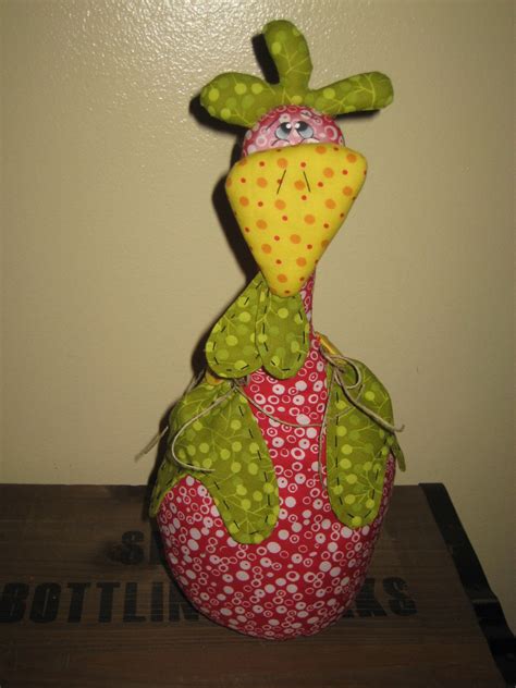 PRIMITIVE HC WHIMSICAL CHICK CHICKEN HEN ROOSTER DOLL SHELF SITTER