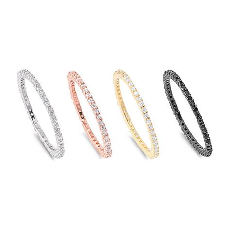 Thin Mm Rose Gold Black Gold Yellow Gold Sterling Silver Stackable