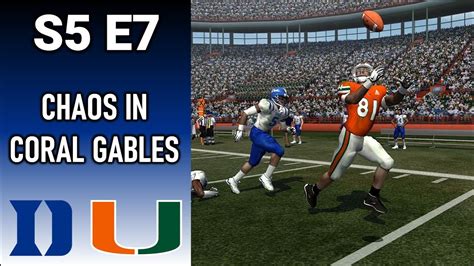 8 Duke At 11 Miami S5 E7 Ncaa Football 06 Dynasty Win Big Sports