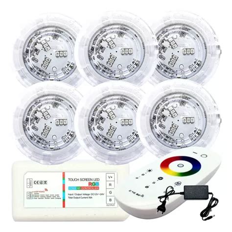 Kit Piscina 6 Refletores Led 4w Lux Pool Módulo Fonte Frete grátis