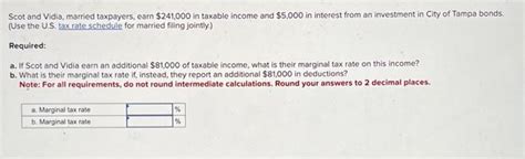 Solved Scot And Vidia Married Taxpayers Earn In Chegg