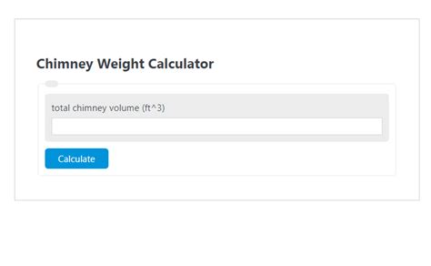 Chimney Weight Calculator - Calculator Academy