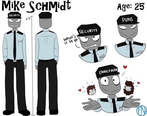 Mike Schmidt Reference Sheet By Fnafnations Fnaf Fnaf Night Guards