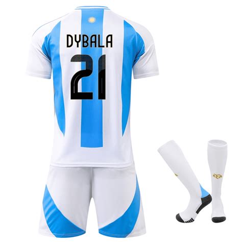 Argentina Home Copa America 2024 21 Dybala Soccer Jersey