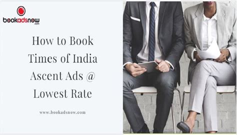 How To Book Times Of India Ascent Ads And Why