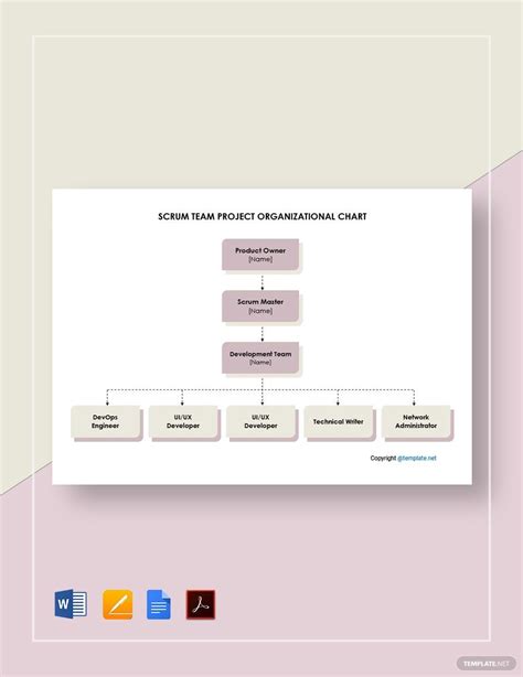 Scrum Team Project Organizational Chart Template in Pages, Word, PDF, Google Docs - Download ...