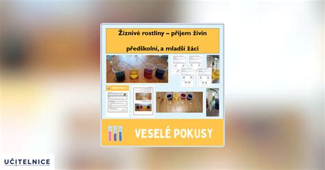 Materiál Veselé Pokusy žíznivé Rostliny