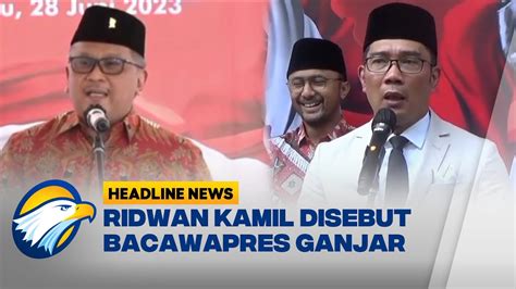 Hasto Sebut Ridwan Kamil Sebagai Bacawapres Dalam Acara Groundbreaking