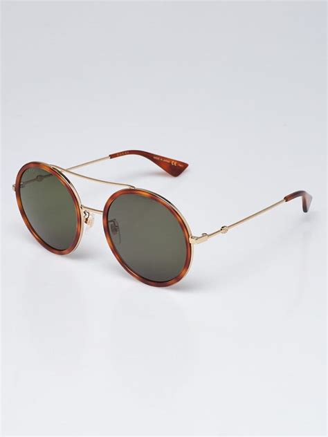 Gucci Tortoise Shell Acetate Round Sunglasses Gg0061s Yoogis Closet