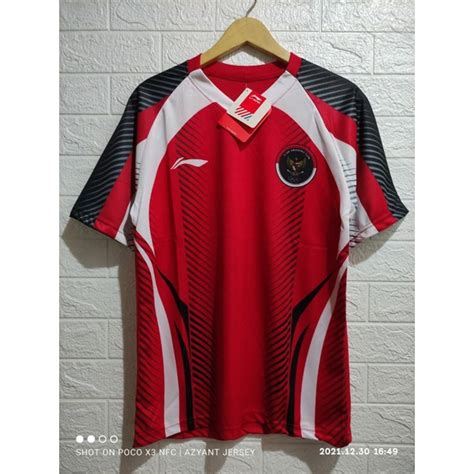 Jual Jersey Badminton Indonesia Olimpiade Tokyo Shopee Indonesia